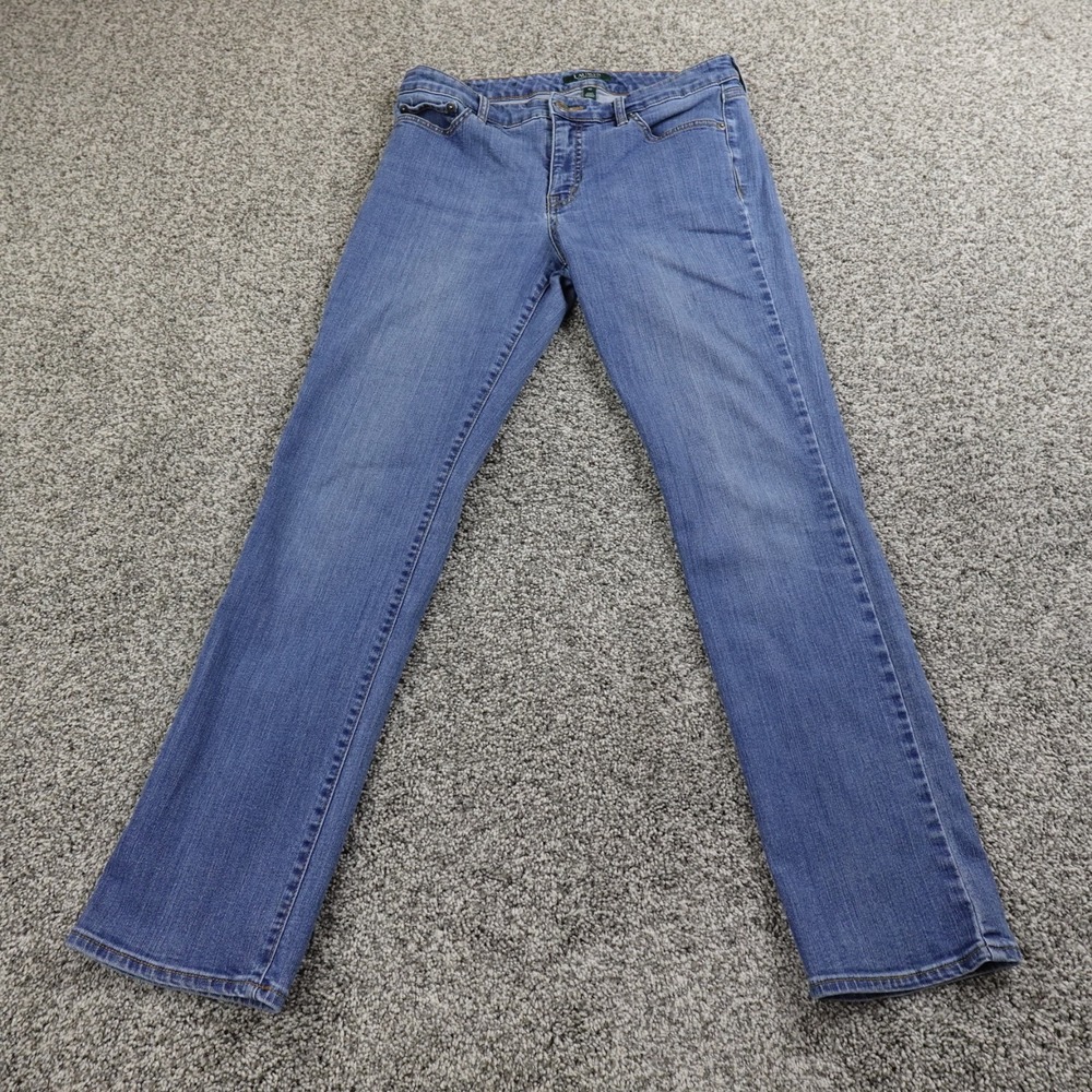 Ralph Lauren Jeans Womens 10 Dark Blue Denim Pants Straight Preppyโ Stretch Y2K